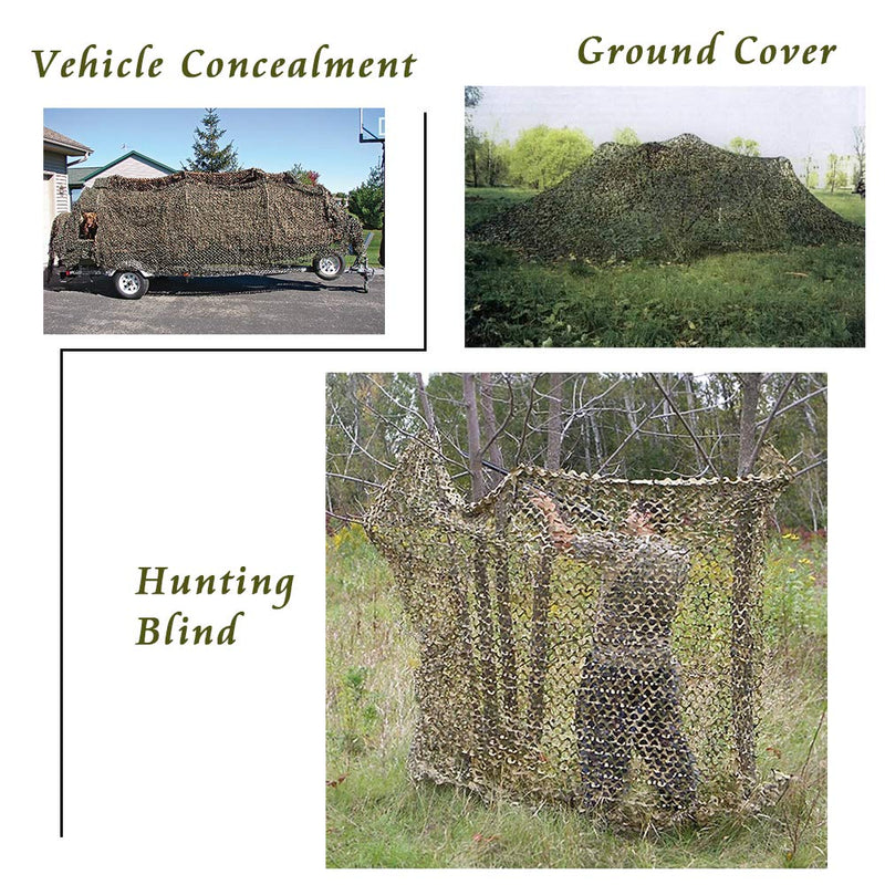 [AUSTRALIA] - Yeacool Camo Netting, Military Camouflage Tarp Mesh Net, Army Sunshade Fence Nets,Lightweight Waterproof,Great for Hunting Blind,Party Decoration,Bedroom Decor,Canopy Photograph Shooting Car Cover Woodland Camo 16.4ftx5ft 