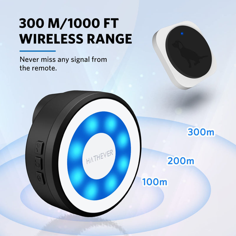 Hathever Dog Doorbells for Potty Training, Wireless Puppy Door Bell Operating at 1000 Feet with IP65 Waterproof Touch Button, 4 Notification Modes 1 Receiver + 2 Transmitters - BeesActive Australia