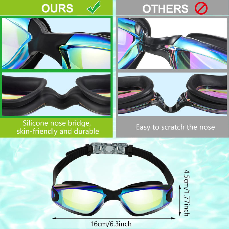 6 Pcs Swim Goggles Swimming Equipment Swimming Goggles Sport Swimming Goggles for Women Men Adult Youth Neon Color - BeesActive Australia