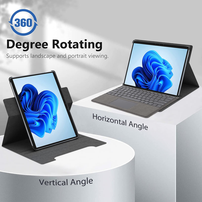 E NET-CASE Case for Microsoft Surface Pro X 13 inch (2021/2020/2019) , Lightweight Multi-Angle Rotatable Stand Case for New Surface Pro X Tablet Deep Blue - BeesActive Australia