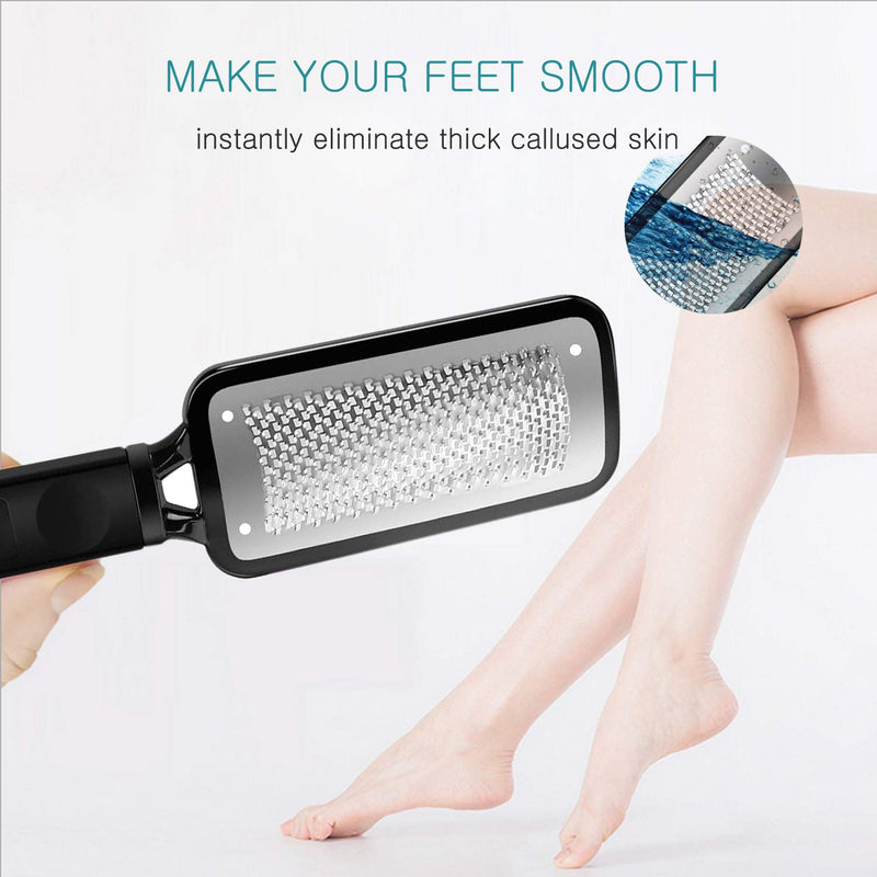 Foot File Colossal Foot Rasp and Callus Remover, Professional Foot Care Pedicure Metal Surface Tool to Remove Hard Skin, Can be Used on Both Wet and Dry Feet, Surgical Grade Stainless Steel File - BeesActive Australia