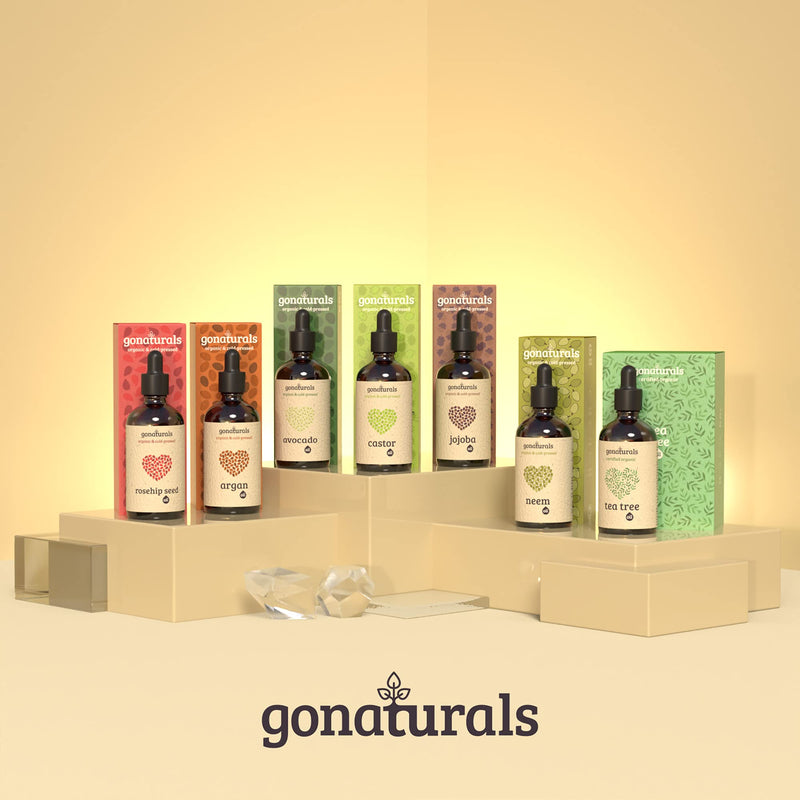 GONATURALS Cold Pressed Neem Oil for Skin - Organic Neem Oil - Neem Oil for Hair: Nail Oil, Eyebrow Oil & Scalp Oil for Hair Growth - Pure Neem Oil Organic - Alternative to Neem Cream (100 ml) 100 ml (Pack of 1) - BeesActive Australia