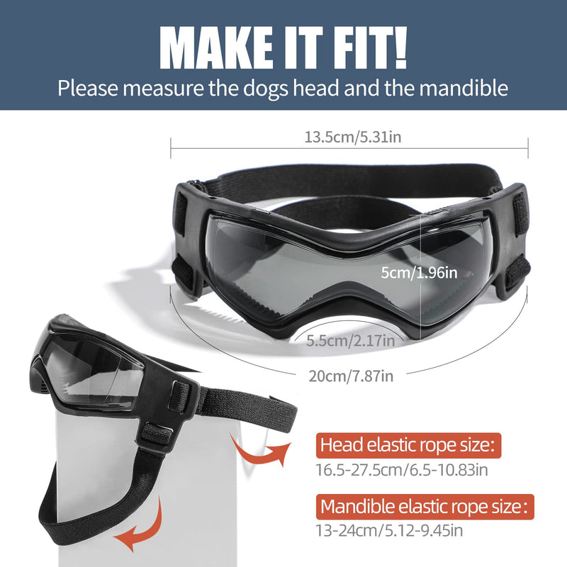 NVTED Dog Sunglasses Dog Goggles, Comfortable Soft Easy Wear Adjustable UV Protection Puppy Sunglasses for Small to Medium Dog Black - BeesActive Australia