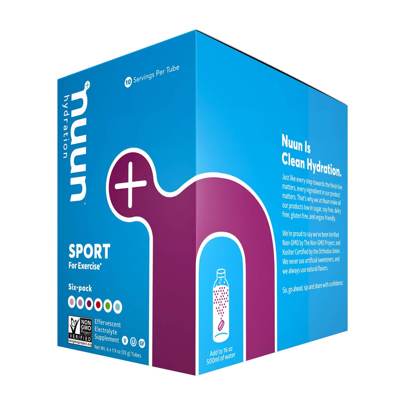 Nuun Sport: Electrolyte Drink Tablets, Variety Pack, (60 Servings), 10 Count (Pack of 6) Variety Mixed Box 10 Count (Pack of 6) - BeesActive Australia