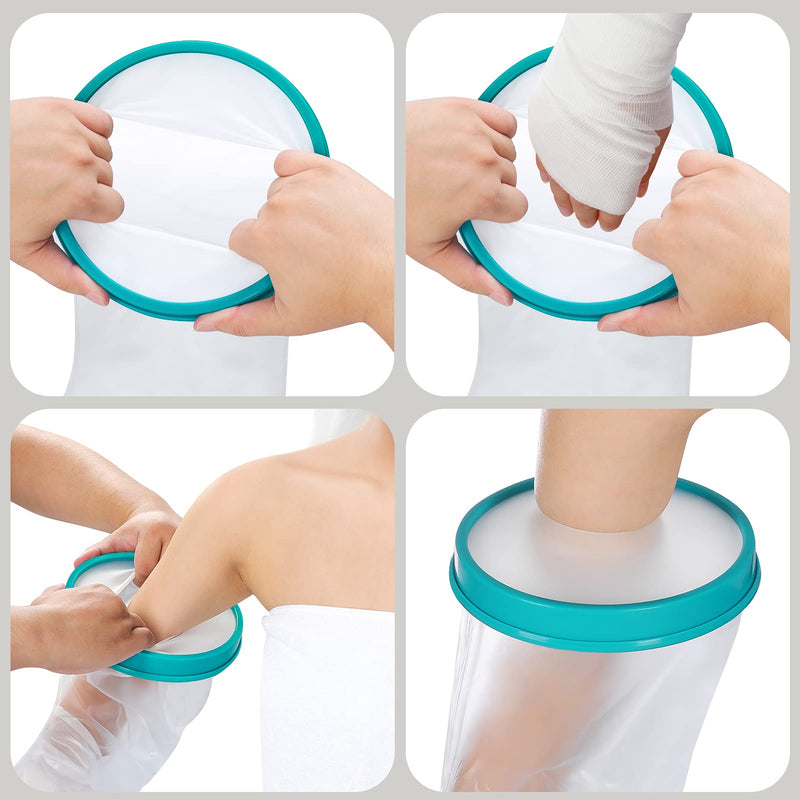 Cast Protectors,DOACT Arm Cast Cover for Shower Durable Cast Protector Keeps Hand Wrist Finger Elbow Cast Bandage Dry Waterproof Sleeve Bag for Broken Arm Reusable Watertight Seal Adult Full Arm 60cm Adults' full arm - BeesActive Australia