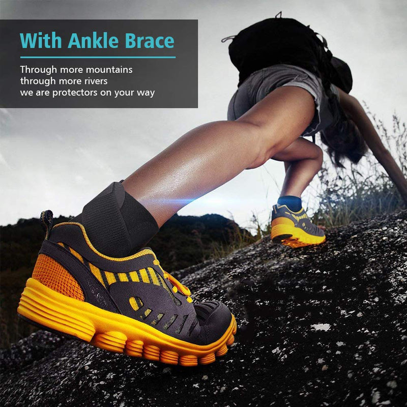 Yosoo Health Gear Adjustable Ankle Brace Breathable Nylon Material Super Elastic Sleeve for Acute Injury Rehabilitation, Effective Relief for Chronic Ankle Pain, Arthritis, Tendonitis One Size Ankle Brace 01 - BeesActive Australia