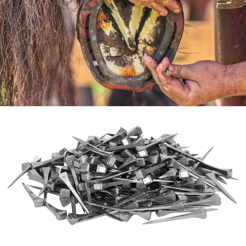 Weohoviy 250pcs Horseshoe Nail, Horseshoe Nails E3 Equestrian Sport Equipment for Horse Steel Nails - BeesActive Australia