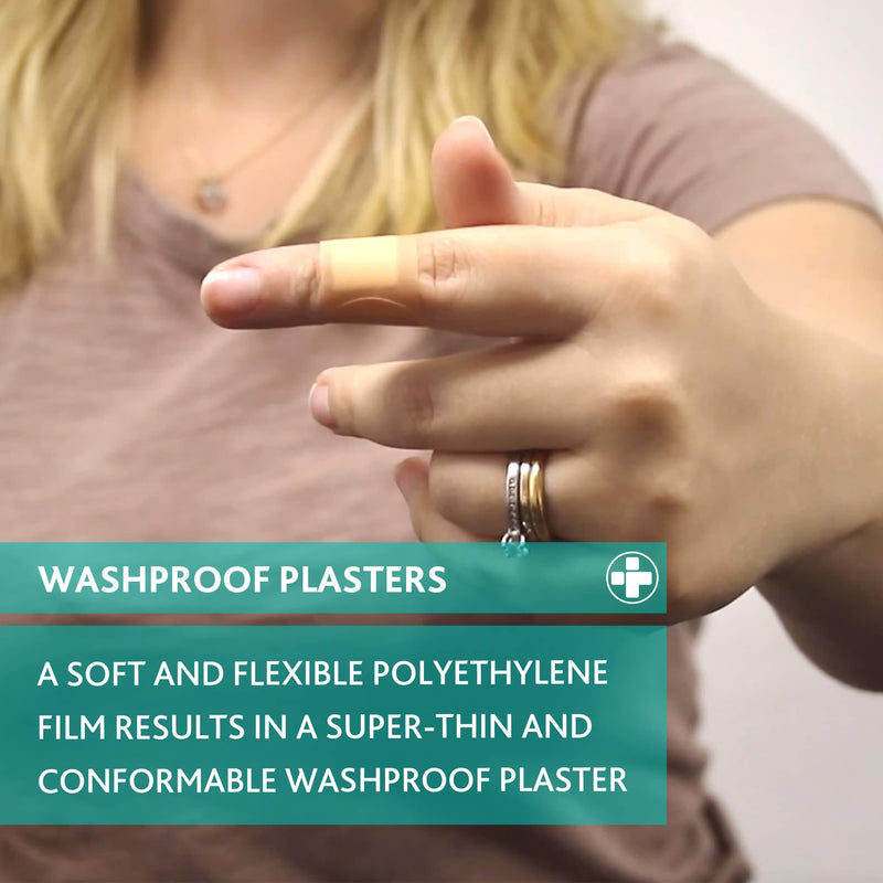 RELIANCE MEDICAL Assorted Sizes Aid Plaster Dependaplast Washproof Plasters - Pack of 100 Assorted 100 Single - BeesActive Australia