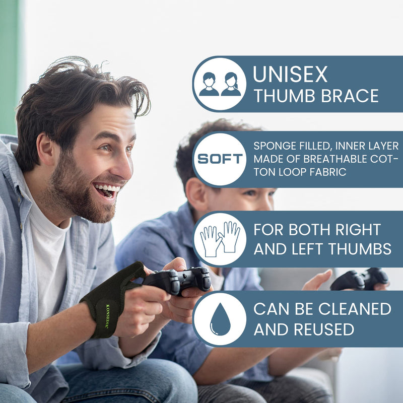 KONSEDIK Thumb Support Brace and CMC Joint Thumb Spica Splint for Pain Relief,Arthritis,De Quervain's Tenosynovitis,Carpal Tunnel&Trigger Thumb,Women&Men Left&Right Hands(Medium) Medium - BeesActive Australia