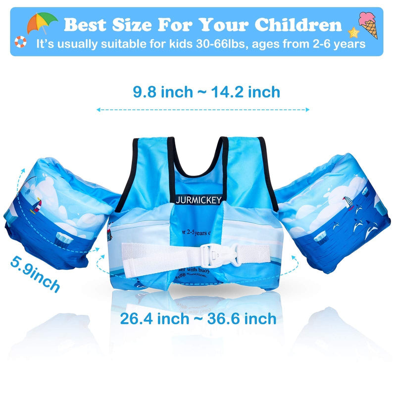 Kids Swim Vest, Jurmikey Toddler Swim Vest Jacket for 30-66 Pounds Boys & Girls, Puddle/Life Floaties for Infant from 2,3,4,5, 6, 7 Years Old, Childrens Training Jumper for Beach Swimming/Pool/Sea - BeesActive Australia