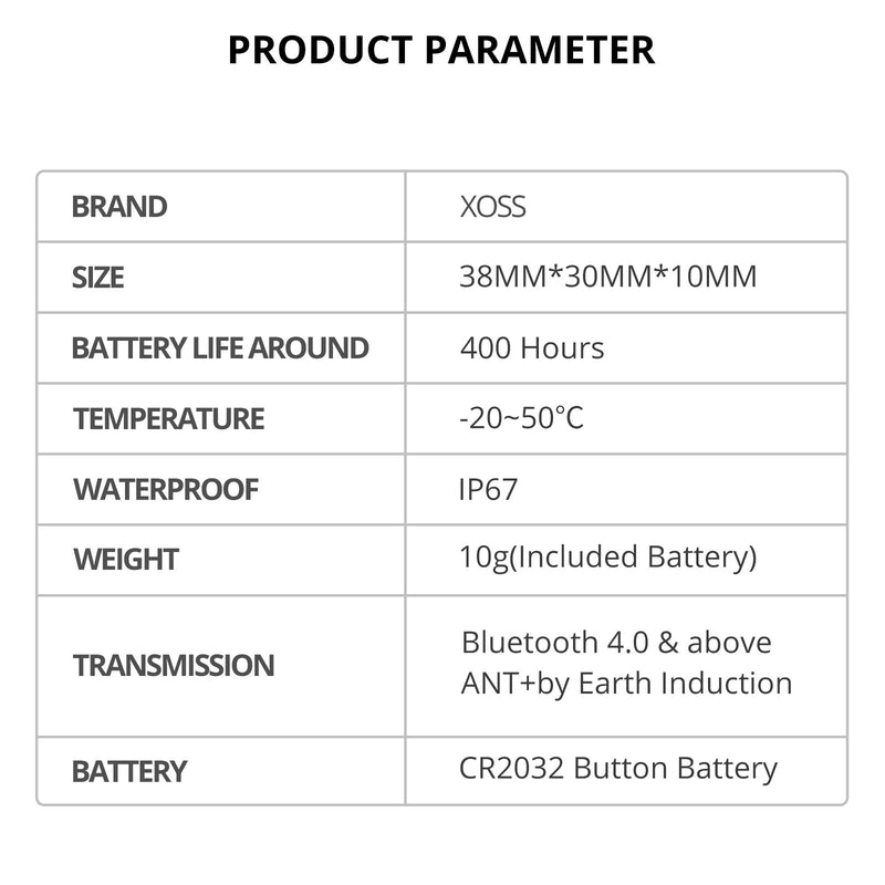 XOSS Bike Cadence Sensor & Speed Sensor Speedometer Bicycle ANT+ Bluetooth 4.0 Wireless Cycle Computer (2 Pack) - BeesActive Australia