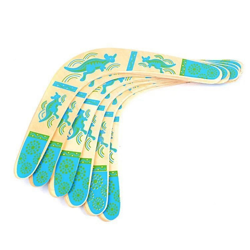 HOMEE Handmade Boomerang Kangaroo Australian Style Maneuver Dart Darts Outdoor Sports Wooden Throwing Equipment（Suit for Kids Over 6 and Adults） The Best Flying Toy Color Blue - BeesActive Australia