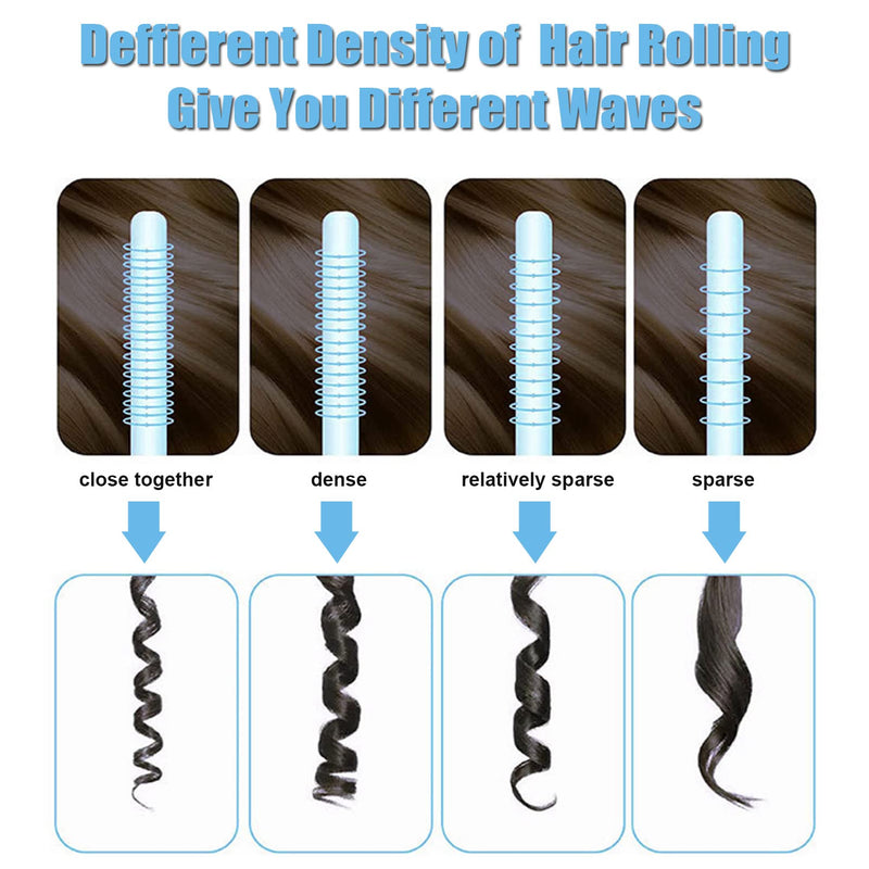 Heatless Curling Rod Headband,No Heat Wave Hair Curlers,Overnight Silk Hair Roller Lazy Curls DIY Hair Styling Tool (Blue) Blue - BeesActive Australia