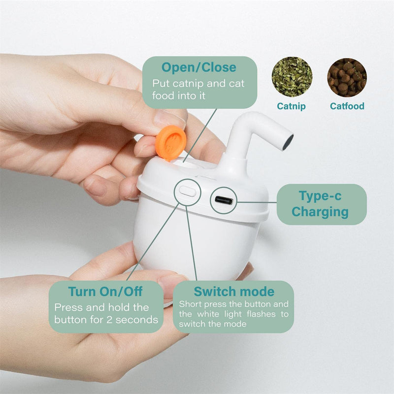 Cat Pointer Toy ,Pet Automatic Laser Indicators Cat Toys for Indoor and Kitten Interaction Toys, USB Charging, 360 Degree Irregular Rotation Three Adjustable Modes … White - BeesActive Australia