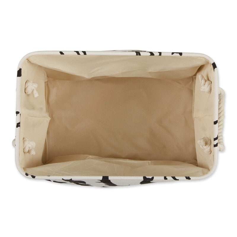 Bone Dry Pet Storage Collection Collapsible Bin with Soft Rope Handless, Small Rectangle, 14x8x9, Cats Meow Print Small Rectangle, 14x8x9" - BeesActive Australia