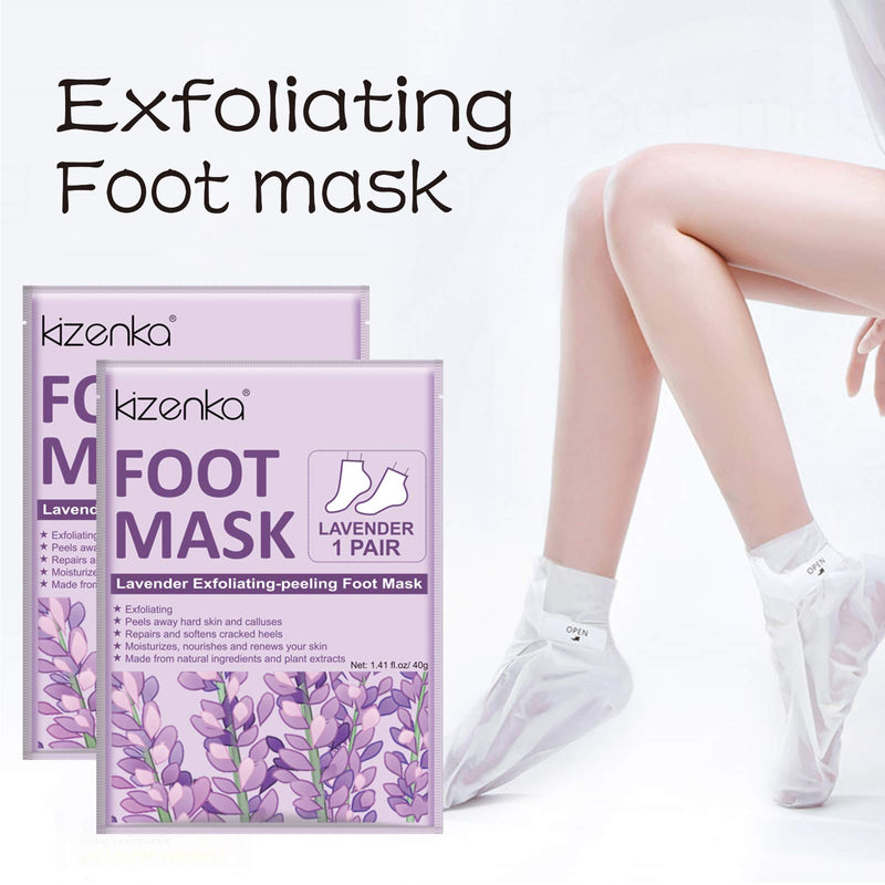 Foot Peel Mask, 3 Packs Exfoliating Foot Mask Lavender Foot Mask Moisturising Socks for Soften Calluses and Remove Hard Skin fits for Men and Women - 3 Pairs - BeesActive Australia