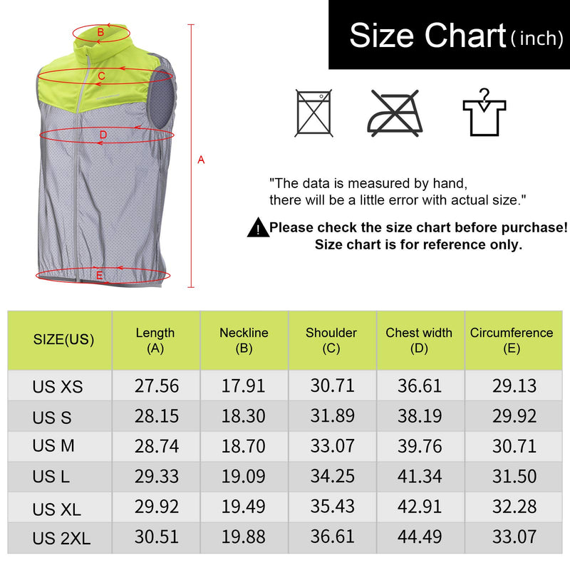 ROCK BROS Reflective Vest for Running Cycling High Visibility Safety Vest for Men Women Breathable Sleeveless Bike Vest Running Vest Gear Asia M= US XS - BeesActive Australia