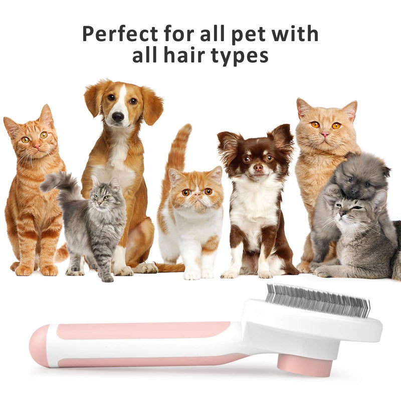 Cat Grooming Brush, Baytion Self Cleaning Cat Brushes for Dogs Cats for Long Haired & Short Hair Gently to Remove Loose Undercoat, Mats Tangled - BeesActive Australia