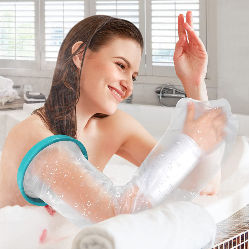 Cast Protectors,DOACT Arm Cast Cover for Shower Durable Cast Protector Keeps Hand Wrist Finger Elbow Cast Bandage Dry Waterproof Sleeve Bag for Broken Arm Reusable Watertight Seal Adult Full Arm 60cm Adults' full arm - BeesActive Australia