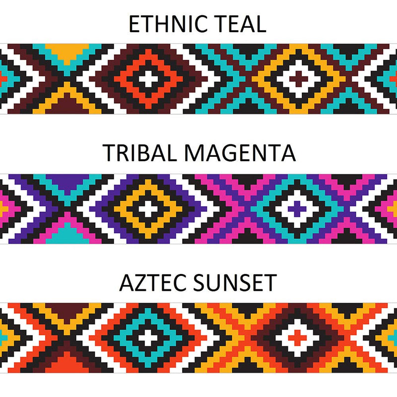 CollarDirect Aztec Martingale Collars for Dogs Heavy Duty Tribal Pattern Safety Nylon Training Collar Large Medium Small Ethnic Teal L, Neck Size 15"-20" - BeesActive Australia