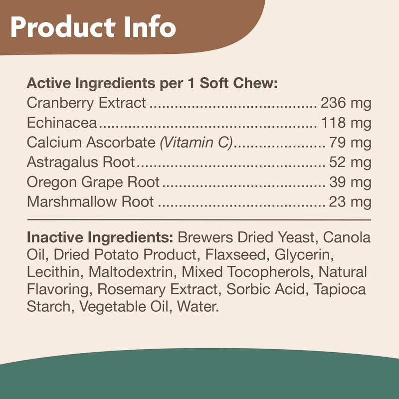 NaturVet – Cranberry Relief Plus Echinacea – Helps Support a Healthy Urinary Tract & Immune System 120 Soft Chews - BeesActive Australia