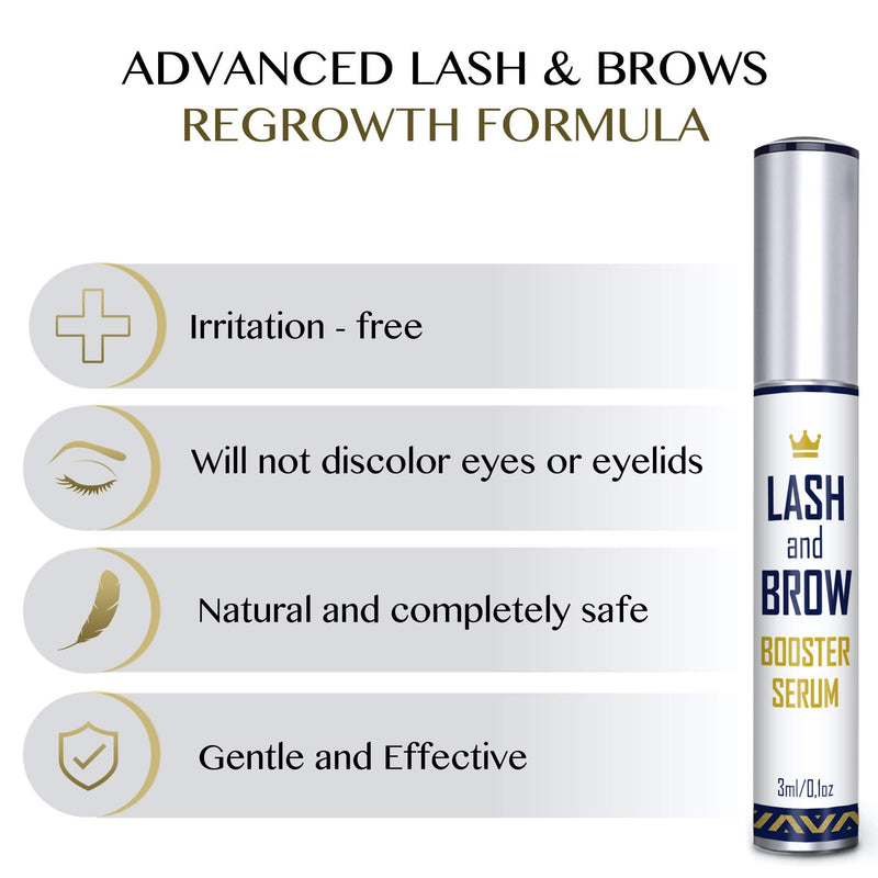 Natural Lash Growth Serum - Eyebrow Growth Enhancer - Eyelash Booster to Grow Longer Eyelashes - Lash Boost & Brow Enhancing Serum - BeesActive Australia