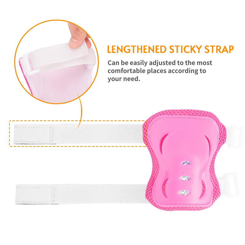 Kids/Youth Knee Pad Elbow Wrist Pads Guards Protective Gear Set for Roller Skates Cycling Bike Skateboard Inline Skatings Scooter Riding Sports,Suitable for Multiple Sports Outdoor Activities 02-Pink Small - BeesActive Australia