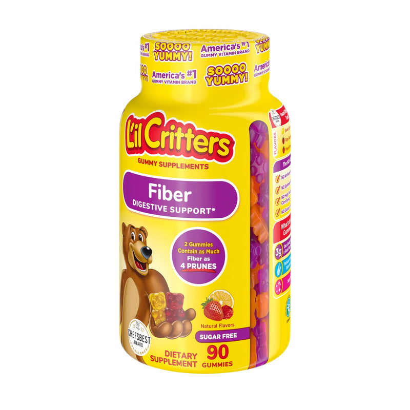 L'il Critters Kids Fiber Gummy Bears Supplement, 90 Count 90 Count (Pack of 1) - BeesActive Australia