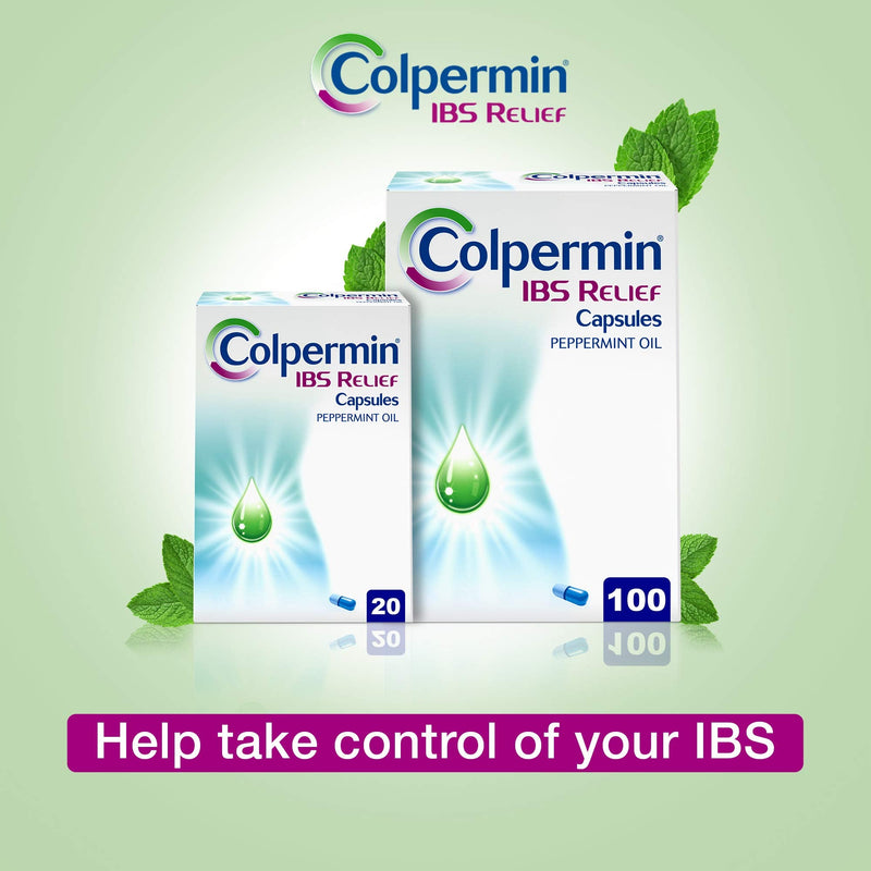 Colpermin IBS Relief - Peppermint Oil Capsules for Irritable Bowel Syndrome – Colpermin Capsules - 100 Pack - BeesActive Australia