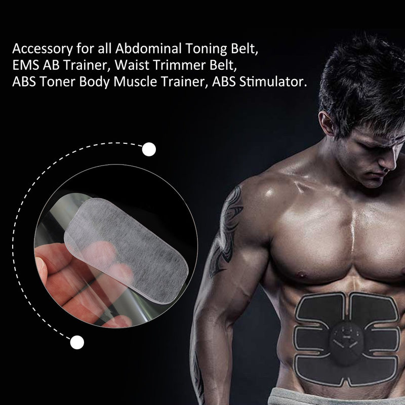 PAMASE Abs Stimulator Training Replacement Gel Sheet Pads for Abdominal Muscle Trainer, Accessory for Ab Workout Toning Belt abs pads-50pcs - BeesActive Australia