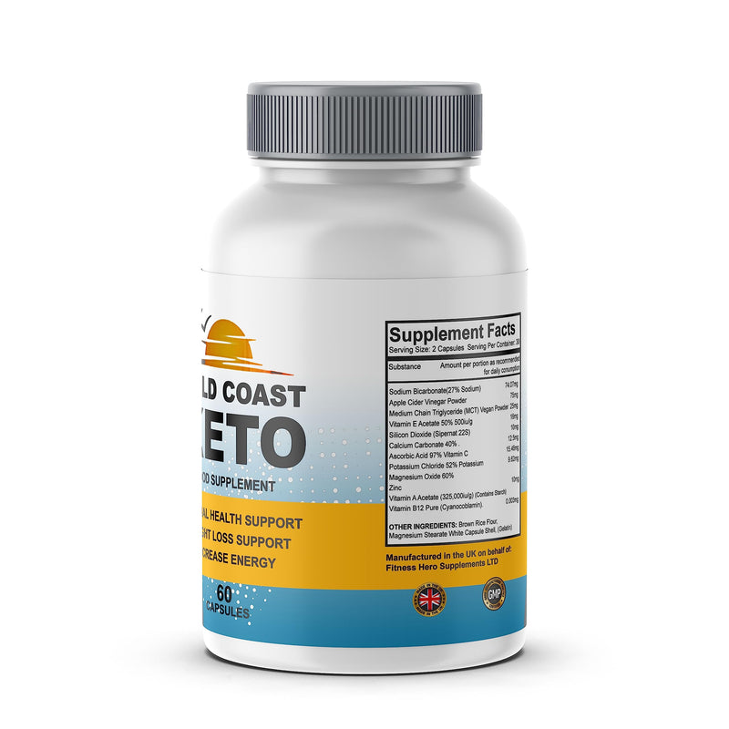 Gold Coast Keto - Ketogenic/Best Weight Loss Support for Men & Women - 1 Month Supply - Fitness Hero Supplements - BeesActive Australia