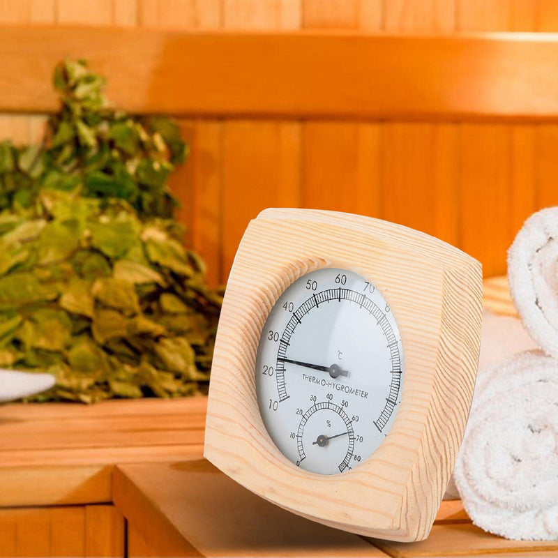 Greensen Sauna Thermometer Metal Dial Digital Sauna Thermometer and Hydrometer Thermometer Hygrometer Hygro-thermometer Sauna Room Accessory - BeesActive Australia