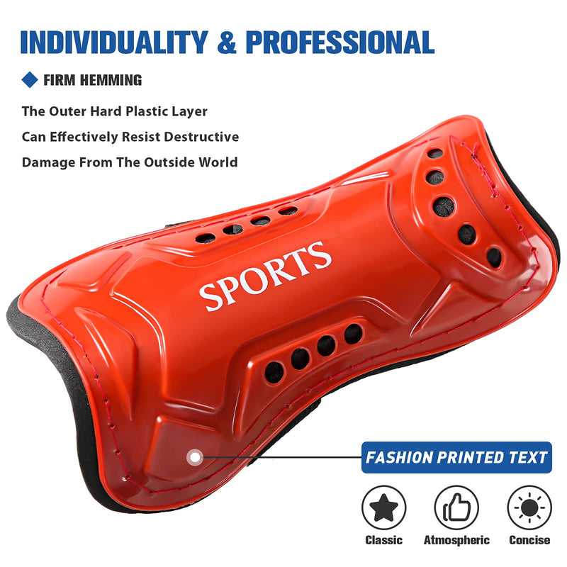 8 Pairs Youth Soccer Shin Guards Kids Protective Soccer Socks Sport Shin Pads Guard Sleeves Calf Protective Soft Colorful Gear for Football Games 3-15 Years Old Girls Boys Toddler Child Teenagers - BeesActive Australia