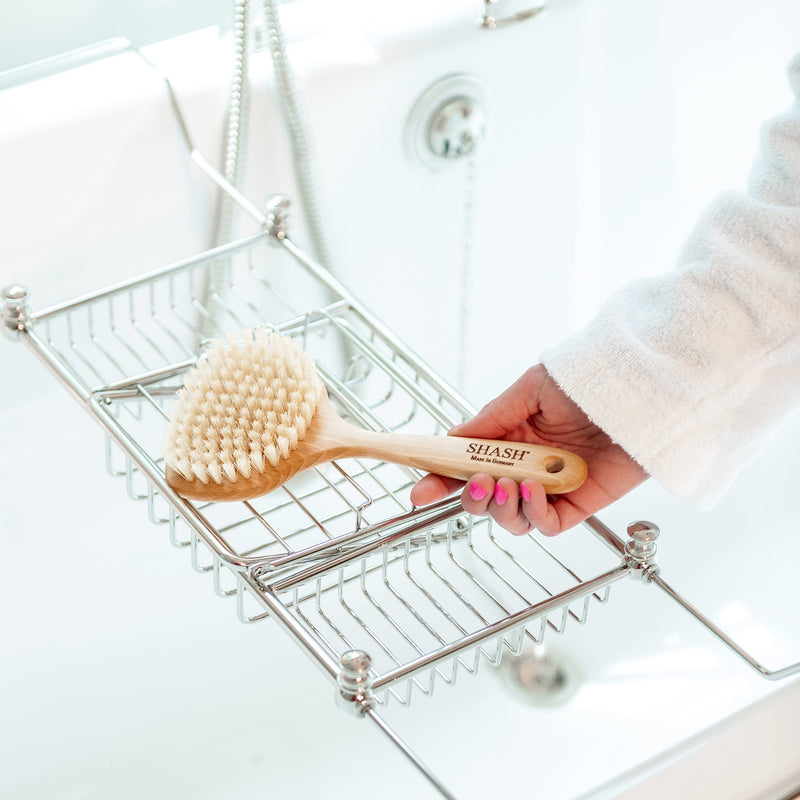 Since 1869 Hand Made in Germany - Smooth 100% Boar Bristle Body Brush, Gently Exfoliates Skin for a Softer, Smoother Complexion, Dry Brush Body Scrubber Promotes Circulation for a Healthy Glow - BeesActive Australia