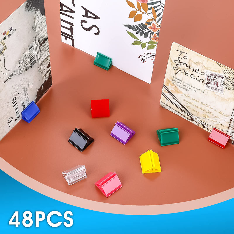 ASTER 48 PCS Plastic Game Card Stands Multi-Color Game Card Holder Playing Card Holders Board Game Pieces Stands for Board Game Markers Party Favor Multi-color 48pcs - BeesActive Australia