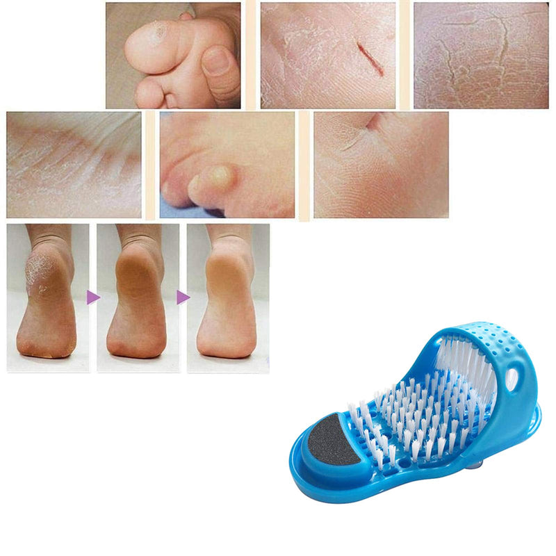 Magic Feet Cleaner,Feet Cleaning Brush,Foot Scrubber for Washer Shower Spa Massager Slippers, 1 Pc(Blue) - BeesActive Australia