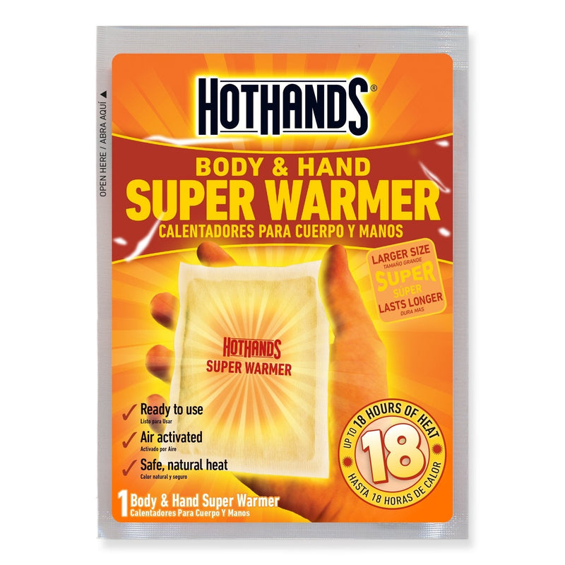 HotHands Body & Hand Super Warmers - Long Lasting Safe Natural Odorless Air Activated Warmers - Up to 18 Hours of Heat - 3 Individual Warmers - BeesActive Australia