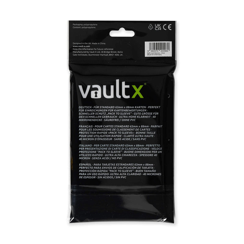 Vault X Soft Trading Card Sleeves - 40 Micron High Clarity Penny Sleeves for TCG (200 Pack) 200 Pack - BeesActive Australia