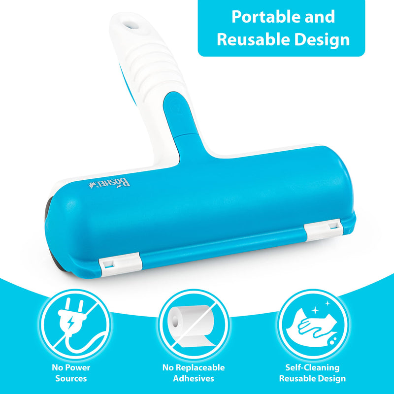 Boshel Pet Hair Remover for Laundry - Lint Roller for Pet Hair - Dog Hair Remover with Hair Base - Pet Fur Remover with Comfy Rubber Handle - Easy Clean Chom Chom Roller - Pet Hair Remover for Couch - BeesActive Australia