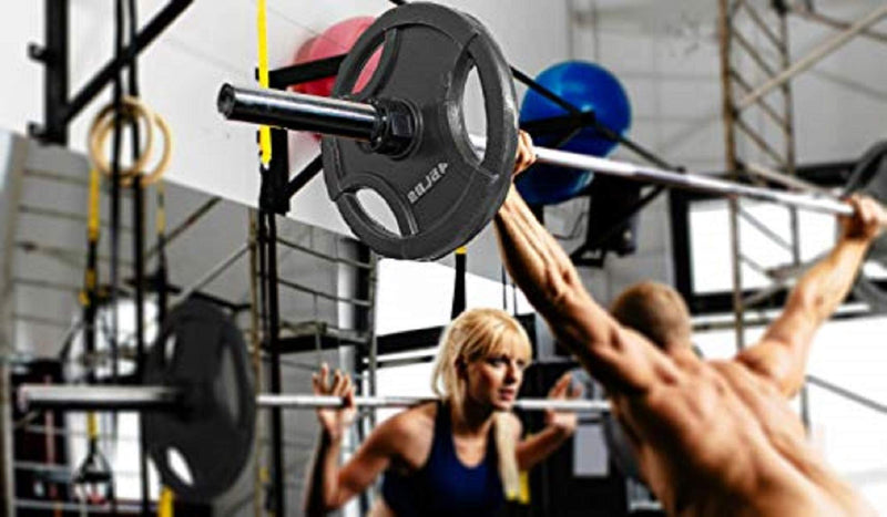 Clout Fitness Olympic Barbell Clamps Collars Quick Release Pair of Locking Weight Clips Fit 2 Inch Barbell for Weightlifting Olympic 2" Black - BeesActive Australia