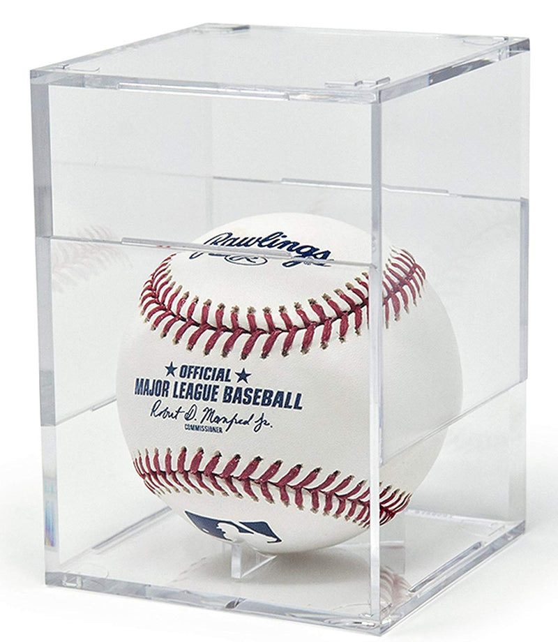 AIFUSI Baseball Display Case, UV Protected Acrylic Cube Baseball Holder Square Clear Box Memorabilia Display Storage Sports Official Baseball Autograph Display Case - Fits Official Size Ball - BeesActive Australia