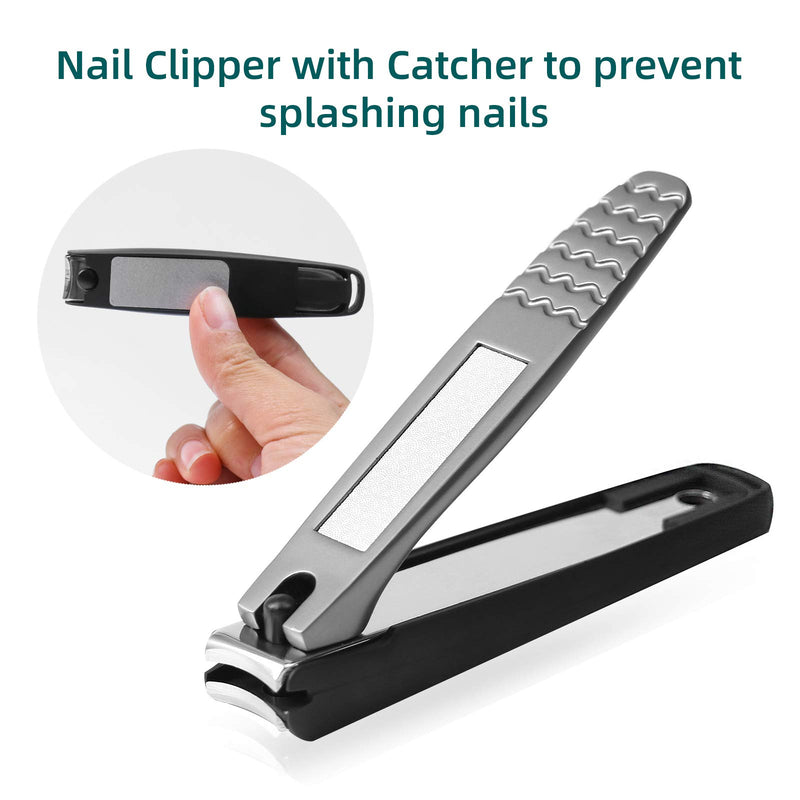 Nail Clippers for Thick, Mens Nail Clippers for Large Big Thick Nail (black) black - BeesActive Australia