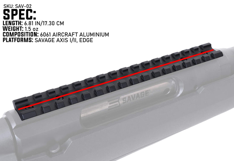 Monstrum Picatinny Rail Mount for Savage Axis | Pre 9/2021 | 20 MOA | Extended Length Offset Scope Mount | 30 mm Diameter | Bundle - BeesActive Australia