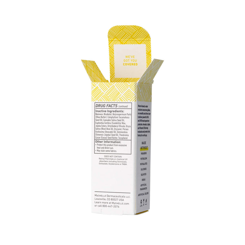 MyChelle Dermaceuticals Sun Shield Stick SPF 50- Zinc Oxide Broad-Spectrum Sunscreen For All Skin Types, Travel-Friendly & Water Resistant, Non-GMO, 0.5 fl oz SPF 50, Natural - BeesActive Australia