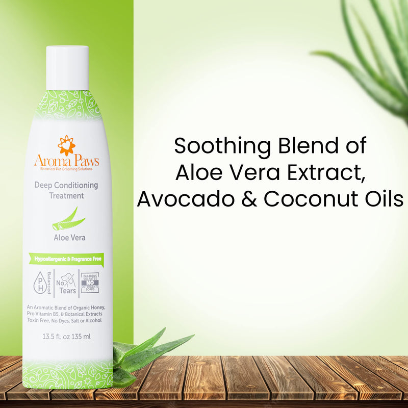 Aroma Paws Deep Conditioning Treatment for Dogs - Detangling Conditioner for Long Coat and Undercoat - Hydrating Conditioner with Aloe Vera Extract, Avocado, and Coconut Oils - Fragrance-Free - BeesActive Australia