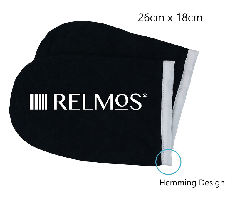 RELMoS Paraffin Wax Mitts Hands Gloves Terry Cotton Beauty Care Supplies for Heat Therapy Spa Bath Treatment Warmer Black (1 Pair) 1 Pair - BeesActive Australia