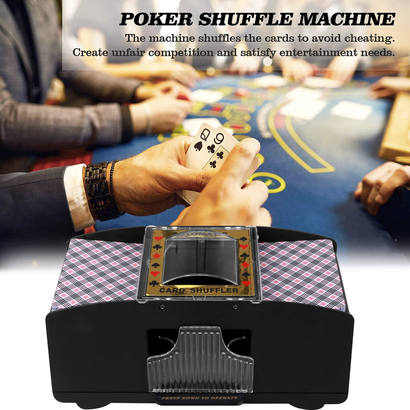 Diolusus Automatic Card Shuffler, Electronic Casino Poker Card Shuffling Machine,2 Deck Poker Card Shuffling Machine Battery, Card Playing Tool for Home Party with USB Line 2 Decks - BeesActive Australia