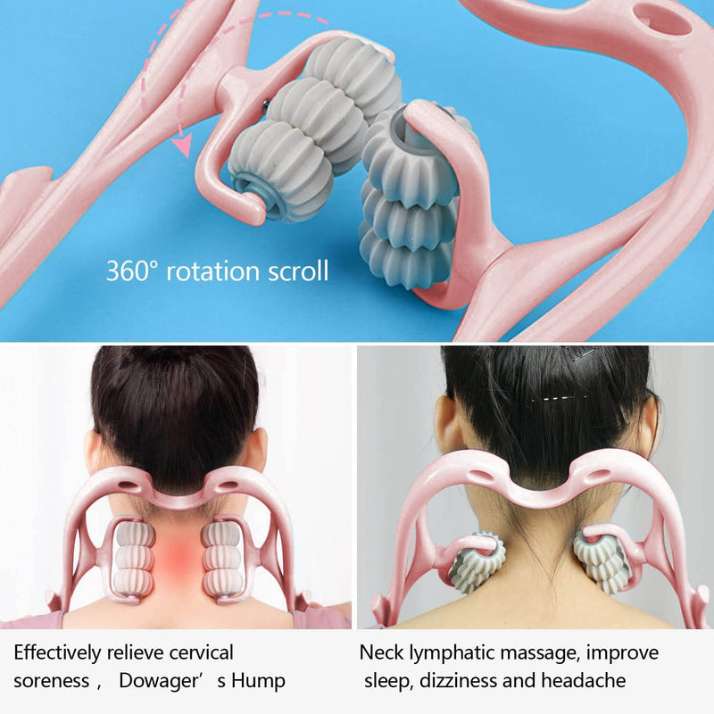 Neck Massager Handheld Back Massager Shoulder Massager Leg Massager for Self-Muscle Deep Tissue Massage Muscle Relaxation Tension Relief Trigger Point Roller Massager for Pain Relief� - BeesActive Australia