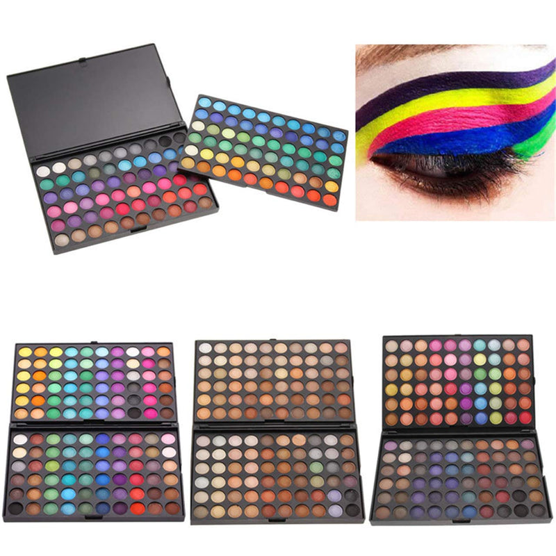 Pure Vie Professional Hightlight Eyeshadow Palette Makeup Contouring Kit - 120 Colors Highly Pigmented Shiny Shimmer Natural Cosmetic Eye Shadows Pallet Powder Palette #3 - BeesActive Australia