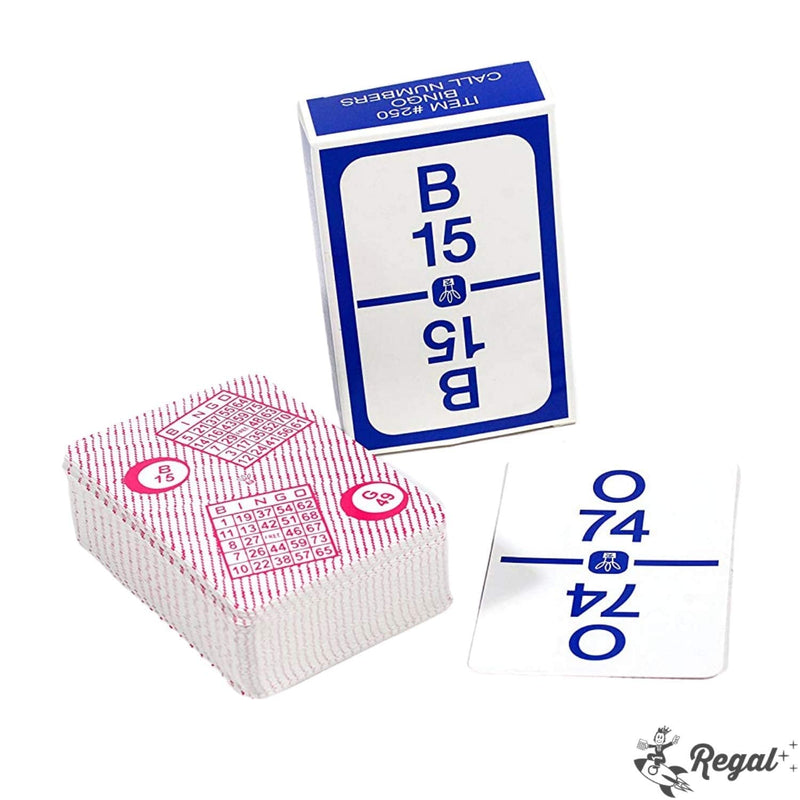 Regal Games - Standard Bingo Calling Cards - High Contrast Numbers & Letters - Durable Plastic Coating - 2.5" x 3.5" Cardstock - 75 Cards (B1 - O75) - BeesActive Australia